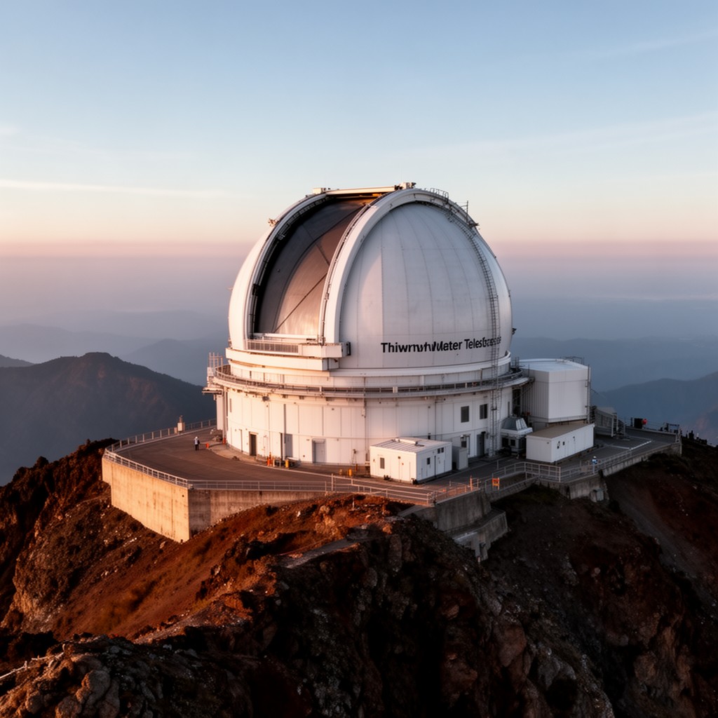 AI-generated illustration of Thirty Meter Telescope
