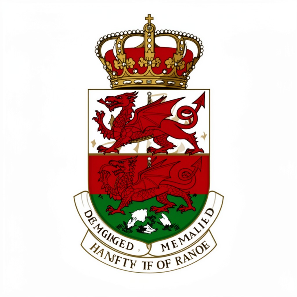 AI-generated illustration of Coat of arms of Wales
