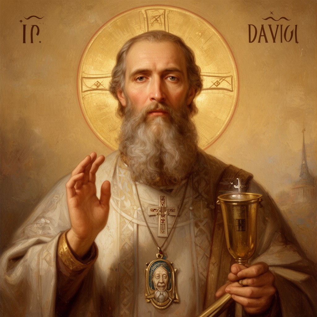 AI-generated illustration of Saint David