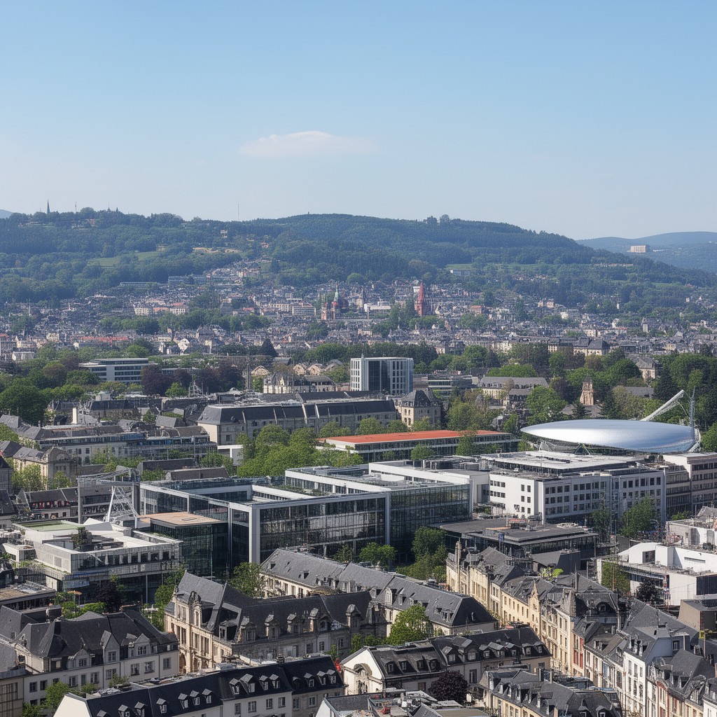 AI-generated illustration of Kirchberg plateau
