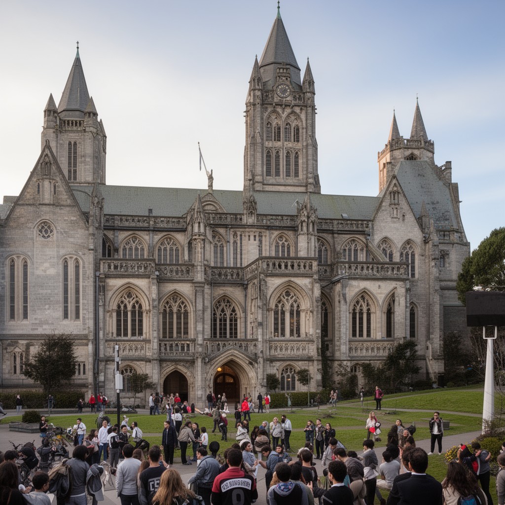 AI-generated illustration of University of Canterbury