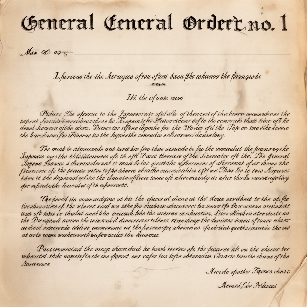 AI-generated illustration of General Order No. 1