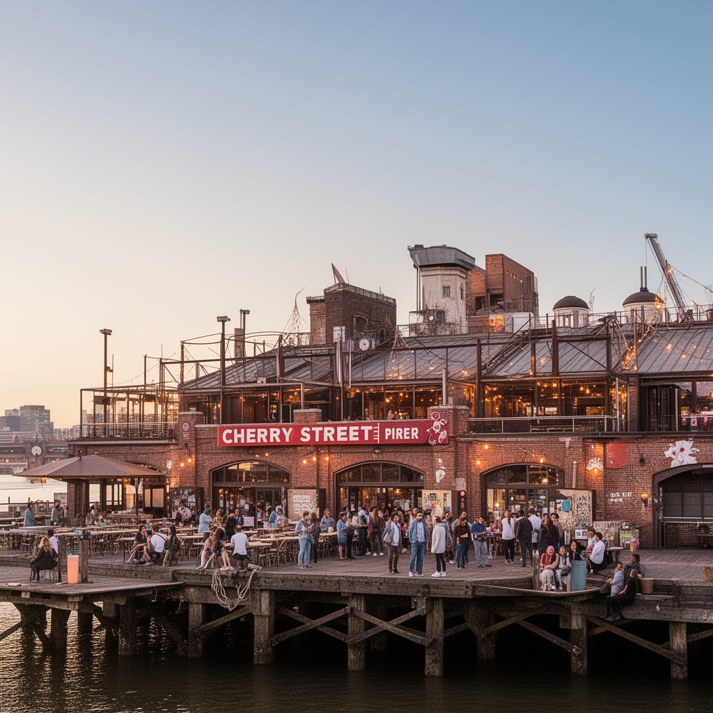 AI-generated illustration of Cherry Street Pier