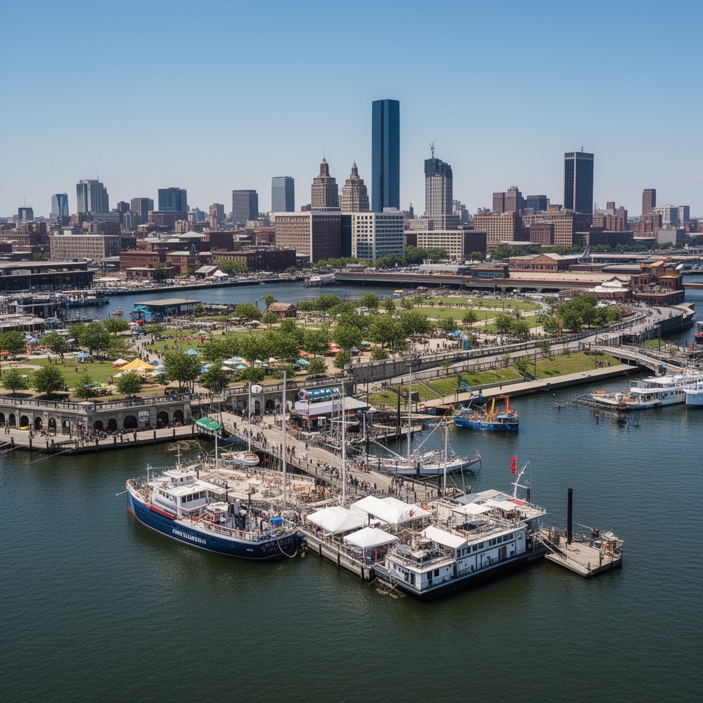 AI-generated illustration of Penn's Landing