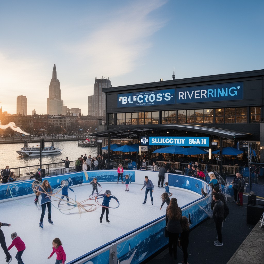 AI-generated illustration of Blue Cross RiverRink