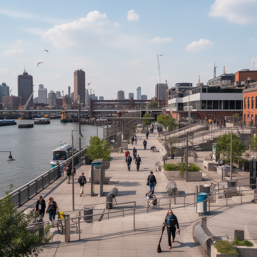 AI-generated illustration of Delaware River Waterfront Corporation