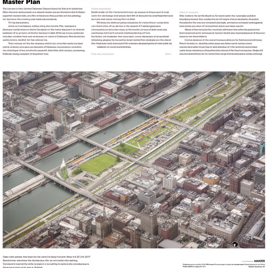 AI-generated illustration of Master Plan for the Central Delaware