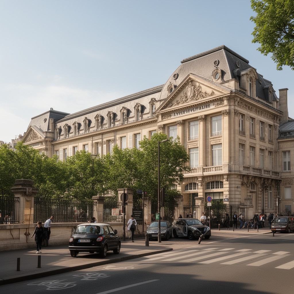 AI-generated illustration of Lycée Voltaire
