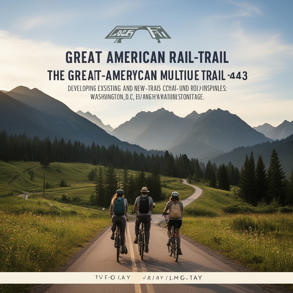 AI-generated illustration of Great American Rail-Trail