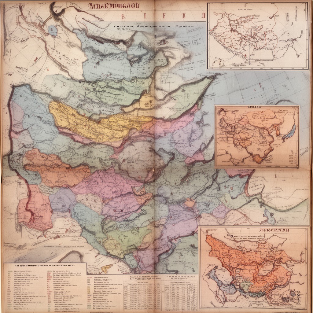 AI-generated illustration of Mongolic languages