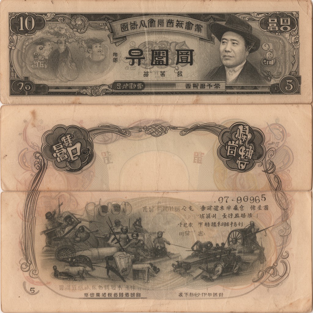 AI-generated illustration of Korean yen (early period)