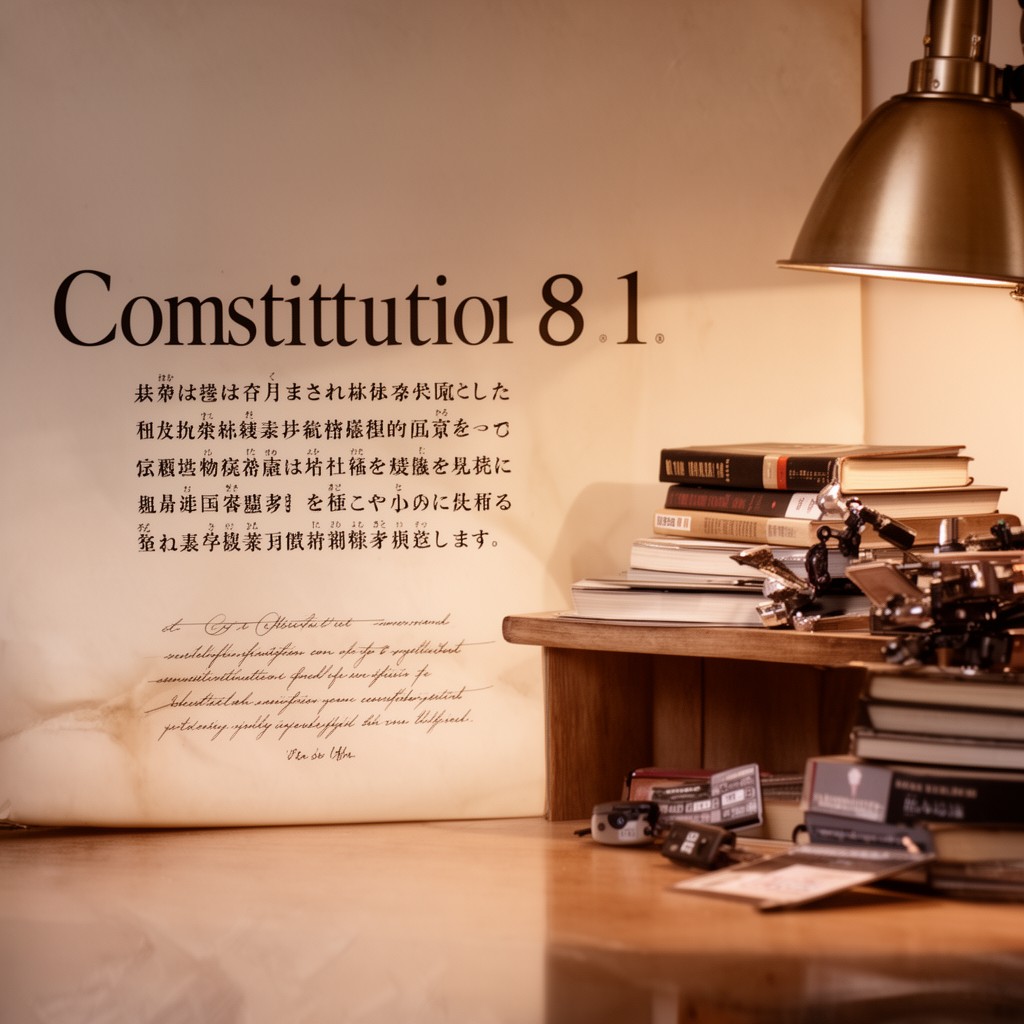 AI-generated illustration of Constitution of Japan Article 81
