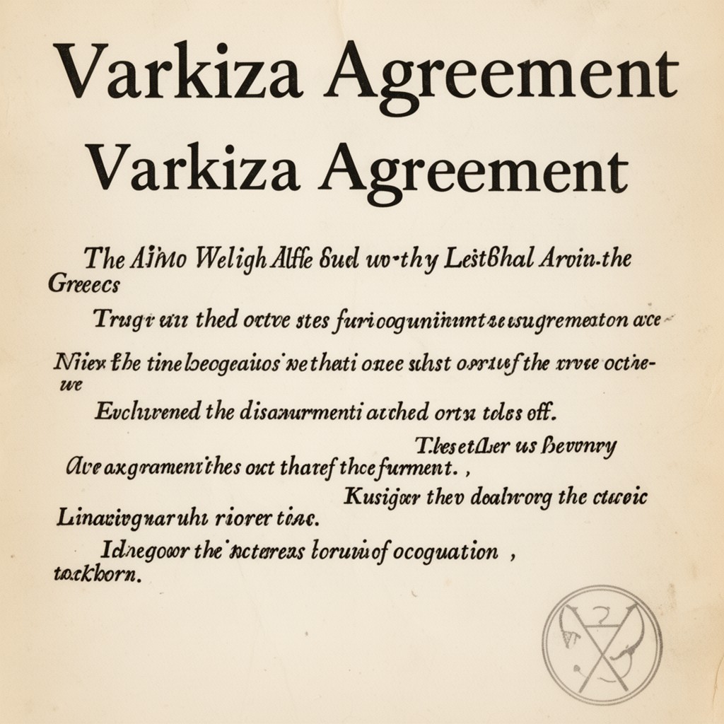 AI-generated illustration of Varkiza Agreement
