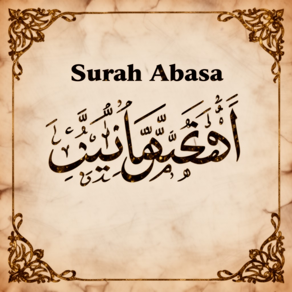 AI-generated illustration of Surah Abasa