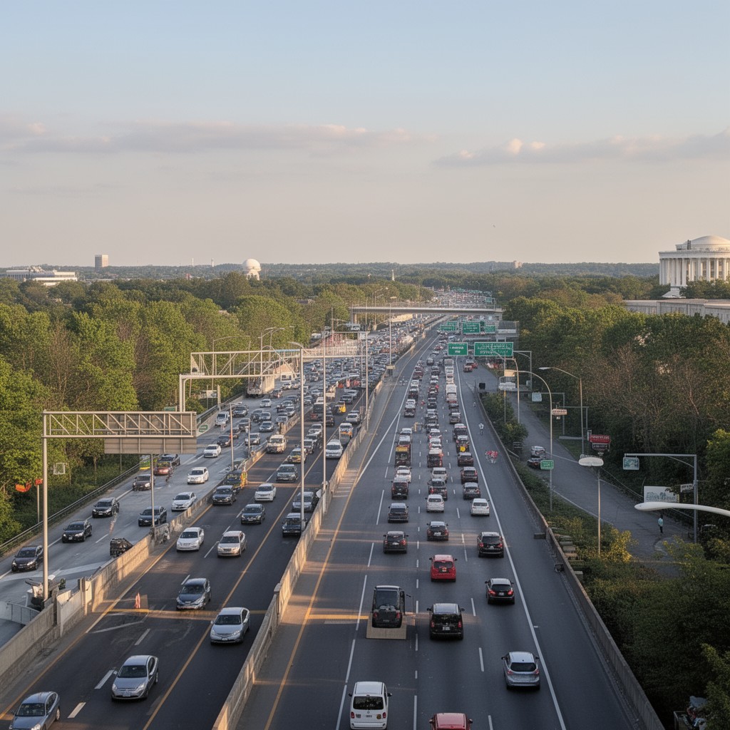 AI-generated illustration of Baltimore–Washington Parkway