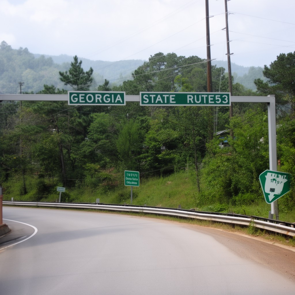 AI-generated illustration of Georgia State Route 53