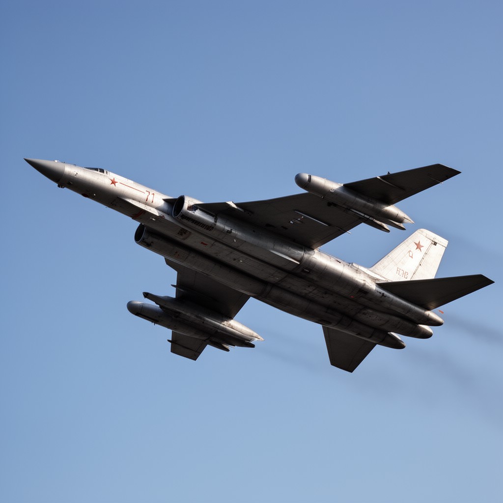 AI-generated illustration of Tupolev Tu-22 bomber