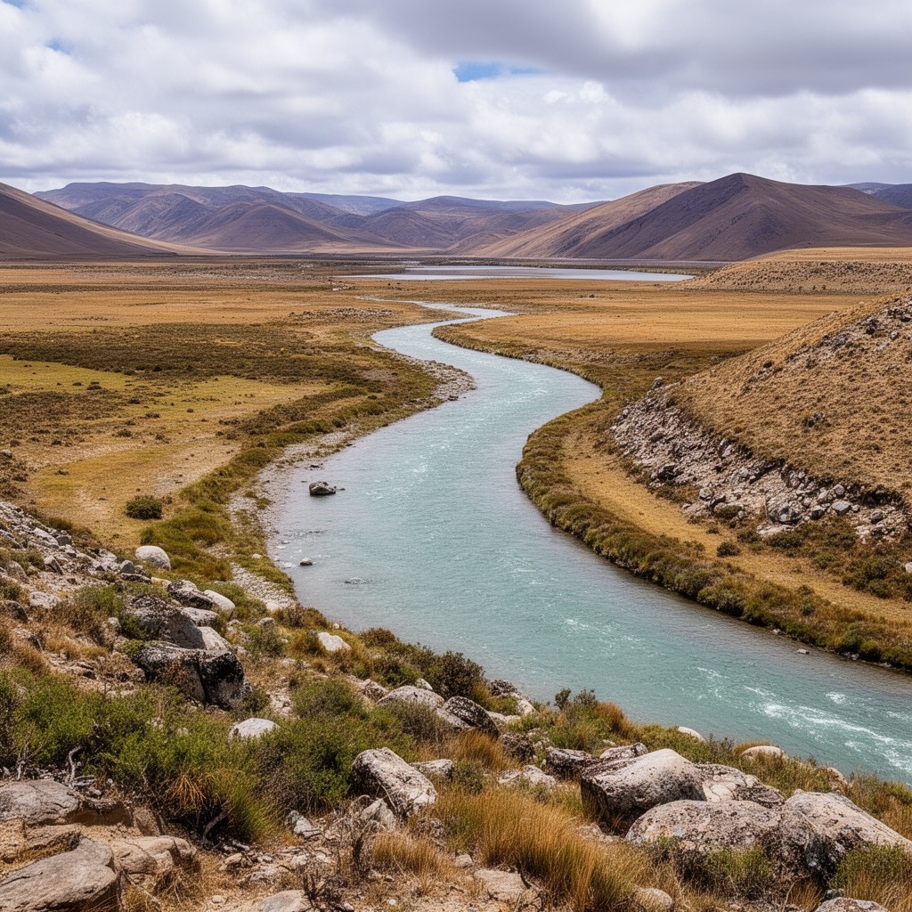 AI-generated illustration of Desaguadero River