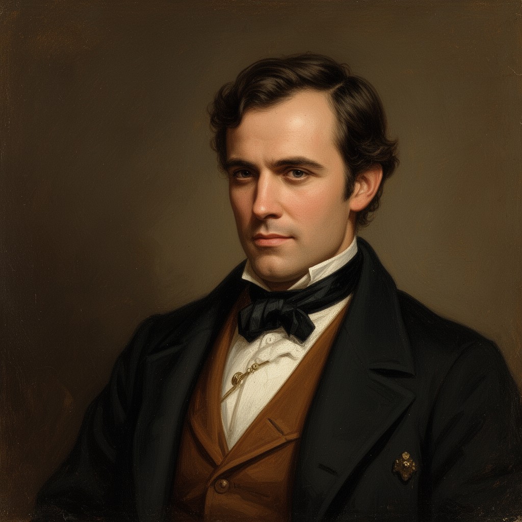 AI-generated illustration of John Wilkes Booth