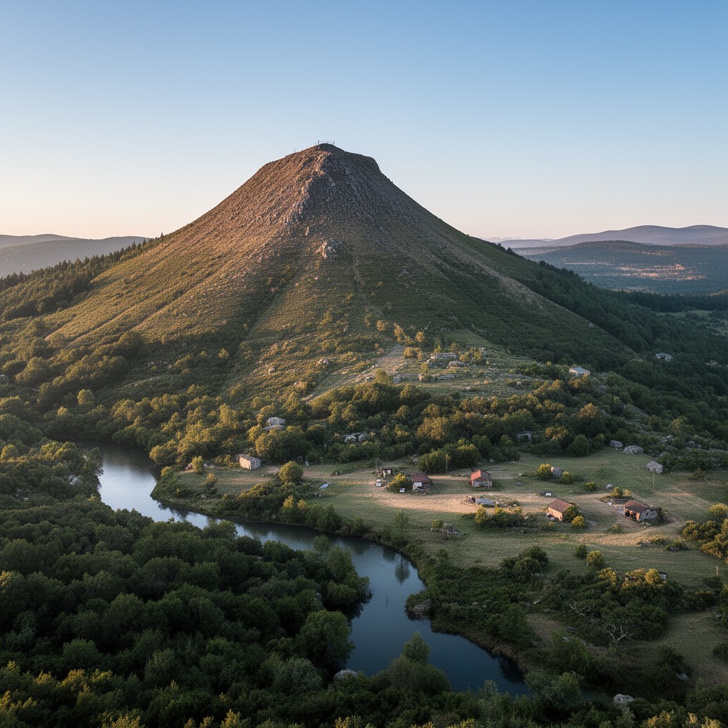 AI-generated illustration of Mont Gerbier de Jonc