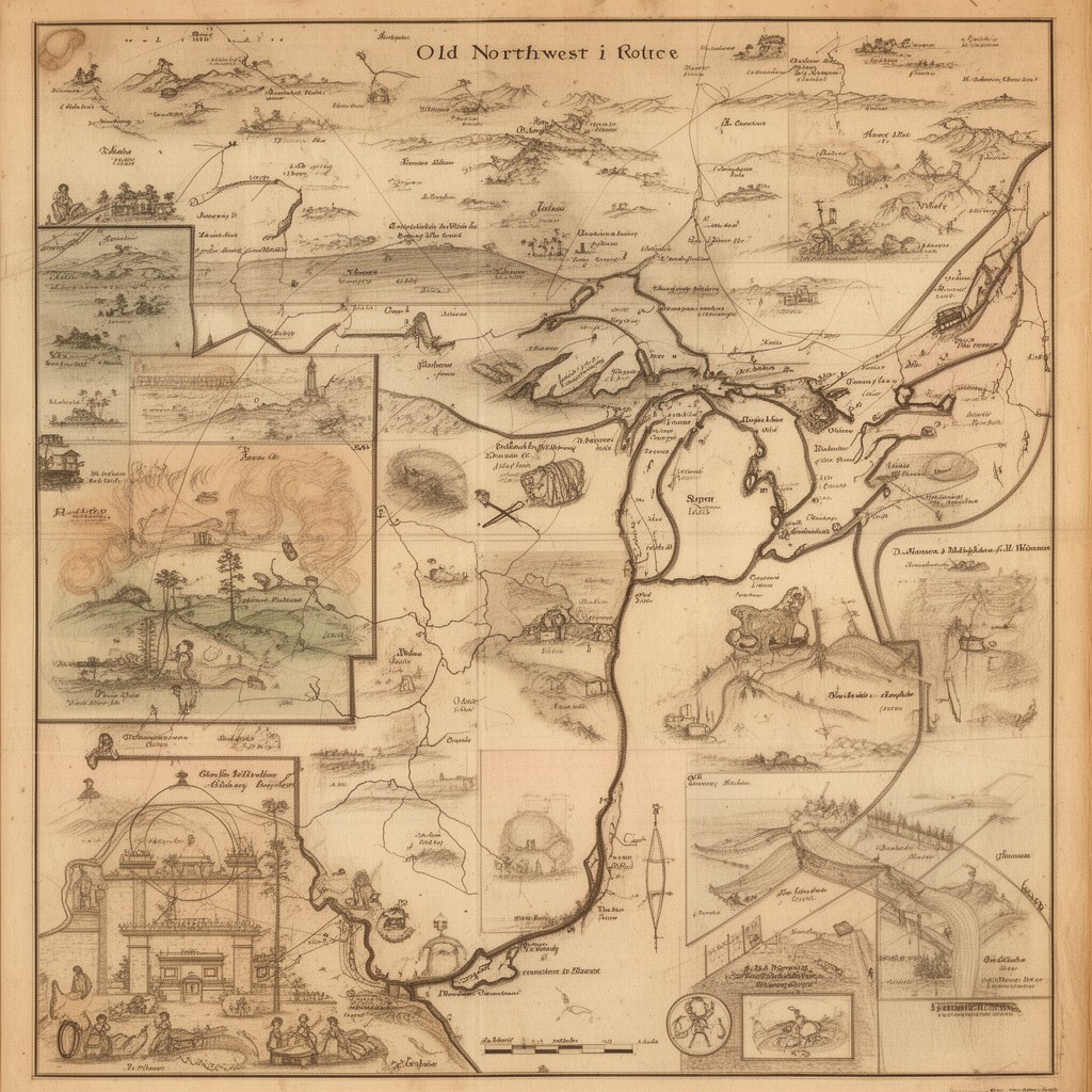AI-generated illustration of Old Northwest