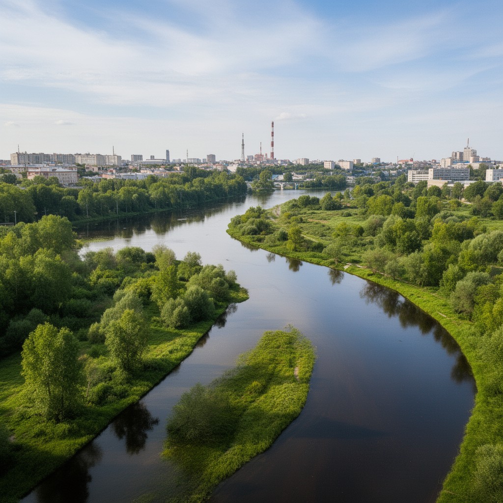 AI-generated illustration of Tosna River