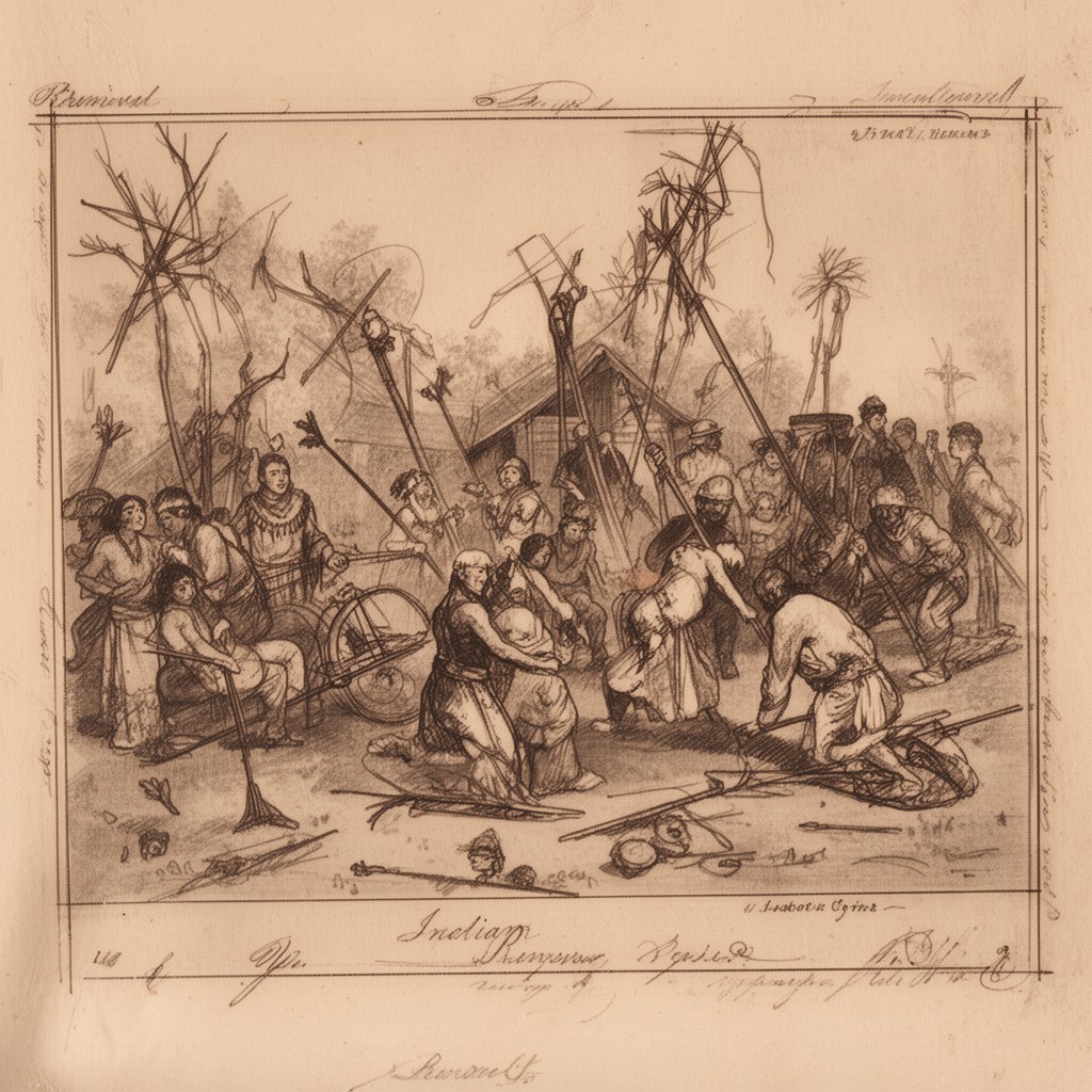 AI-generated illustration of Indian Removal policy of the United States