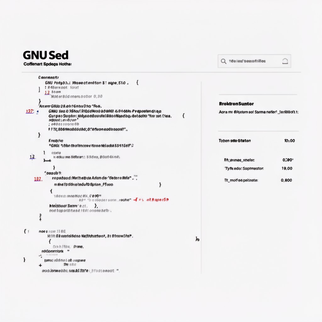 AI-generated illustration of GNU Sed