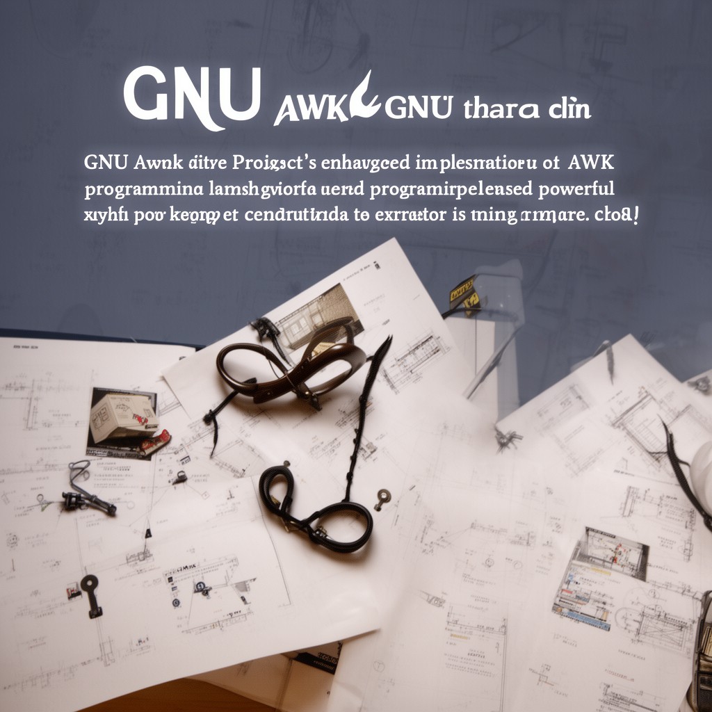 AI-generated illustration of GNU Awk