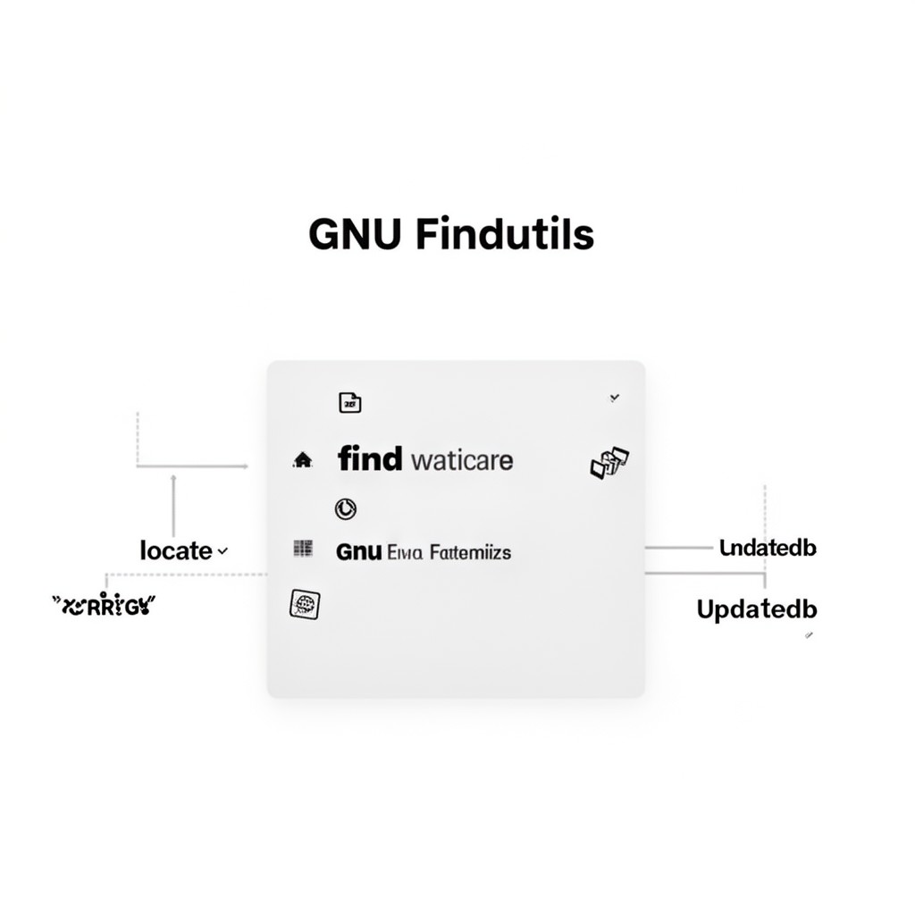 AI-generated illustration of GNU Findutils