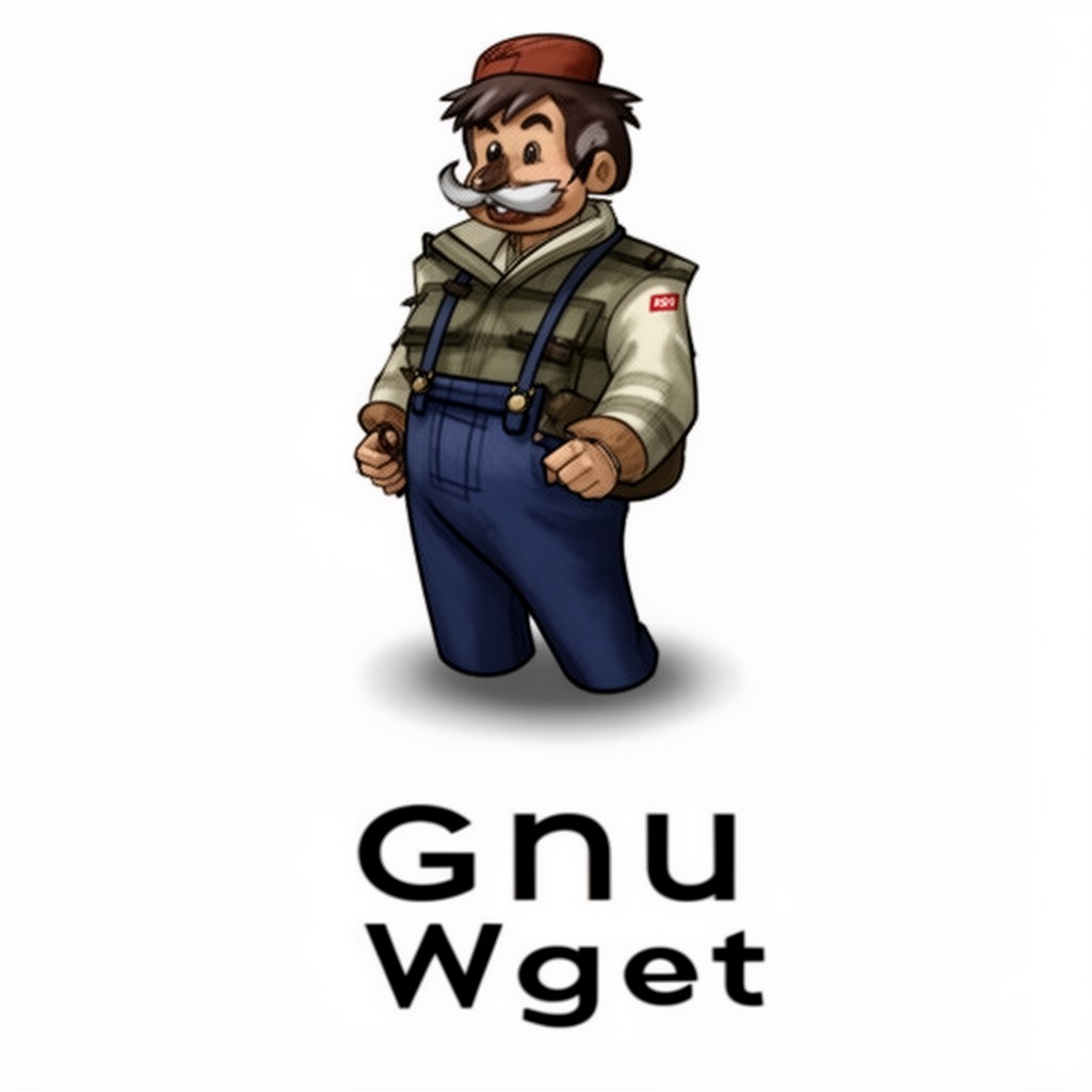 AI-generated illustration of GNU Wget
