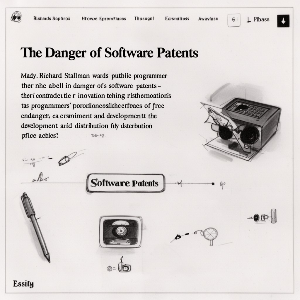 AI-generated illustration of The Danger of Software Patents