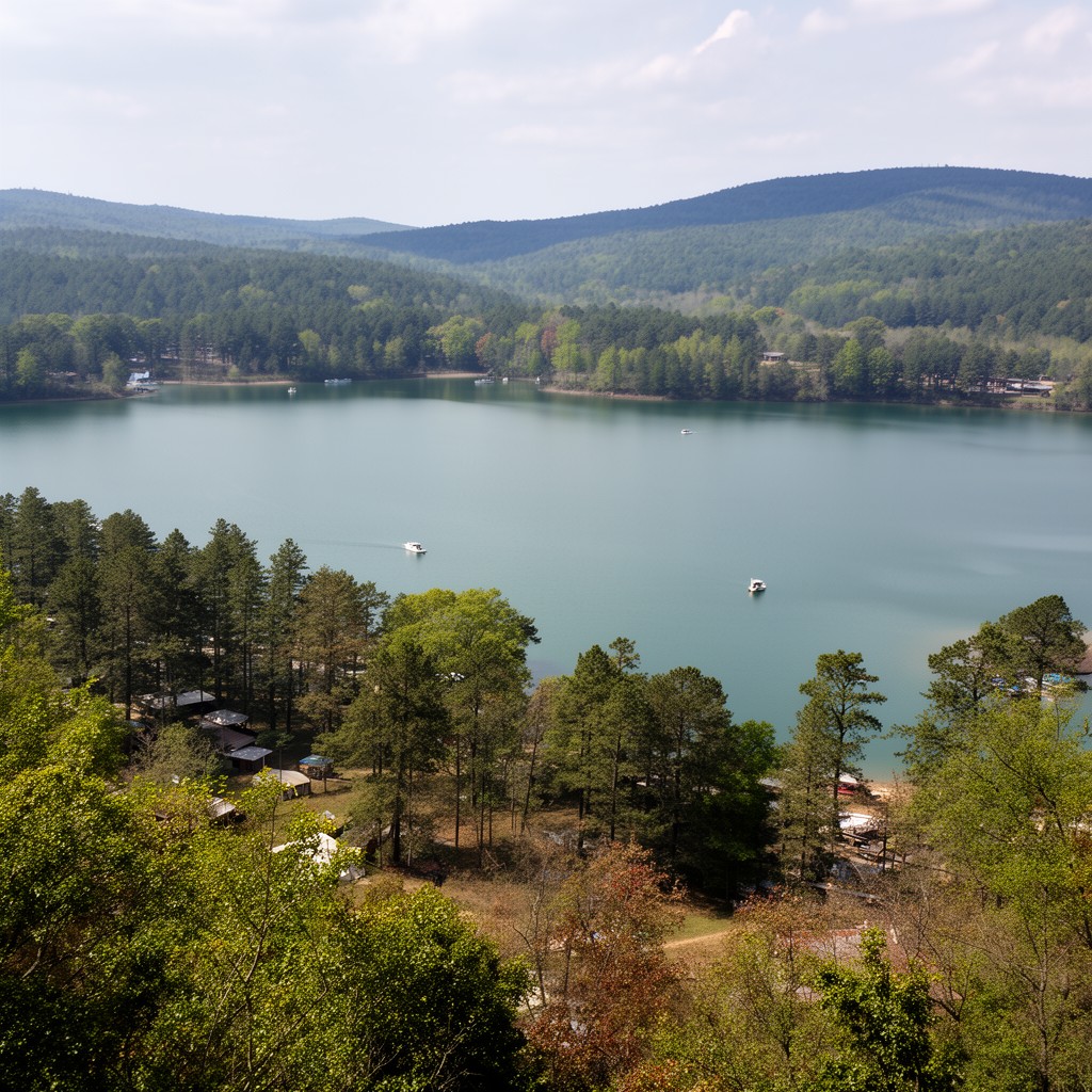 AI-generated illustration of Lake Tenkiller area