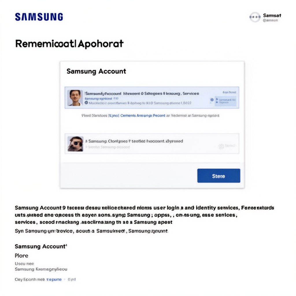 AI-generated illustration of Samsung account