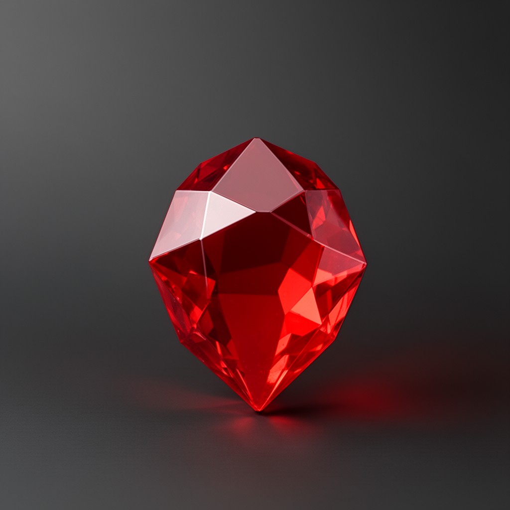 AI-generated illustration of Red Crystal emblem