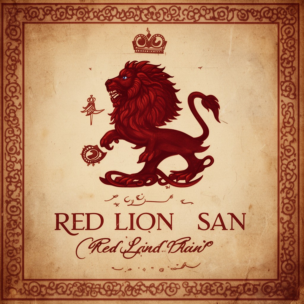 AI-generated illustration of Red Lion and Sun