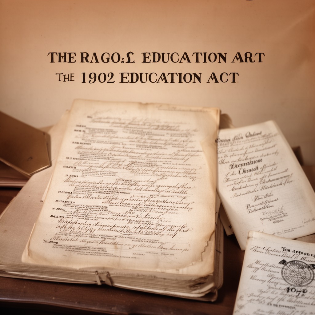 AI-generated illustration of 1902 Education Act