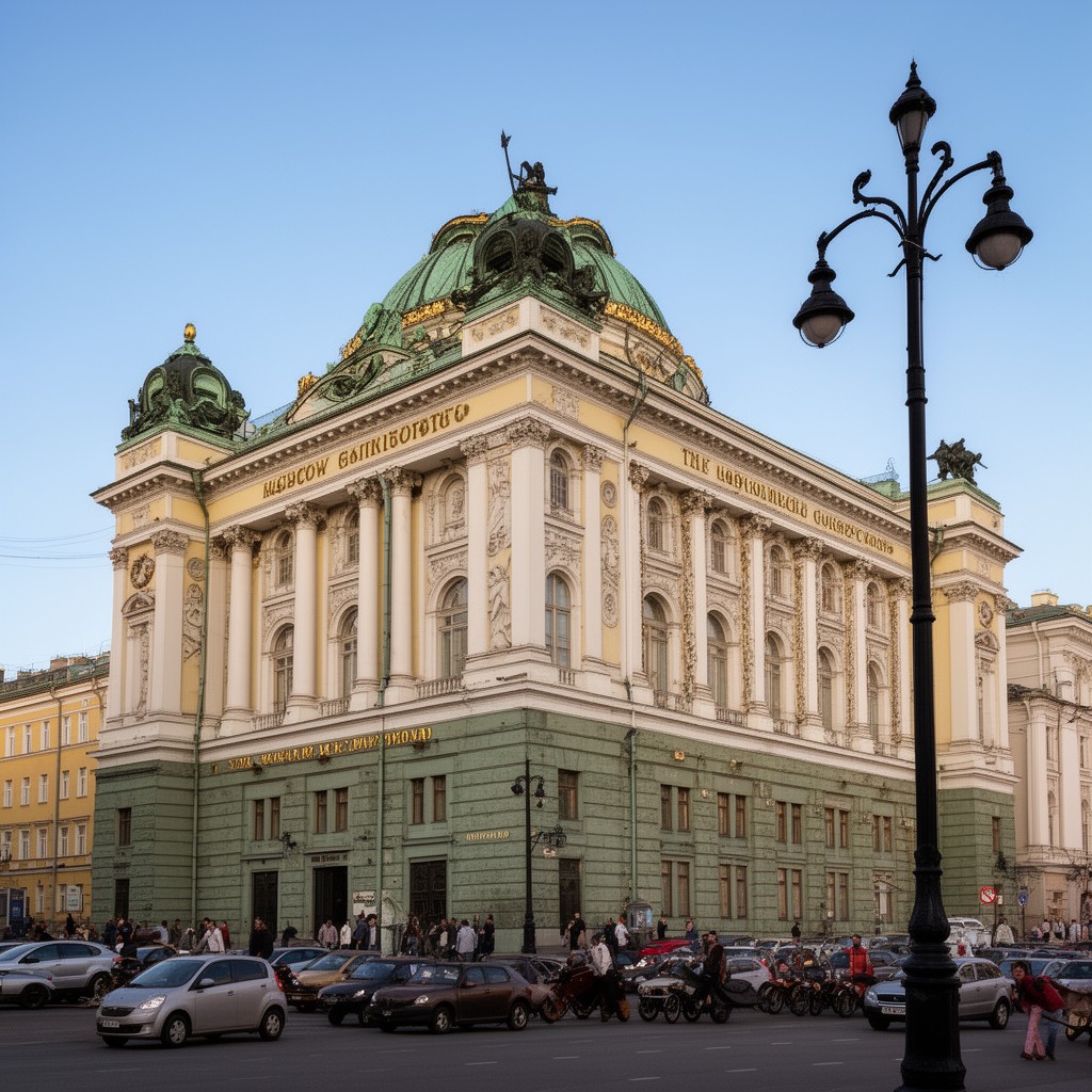 AI-generated illustration of Moscow Conservatory