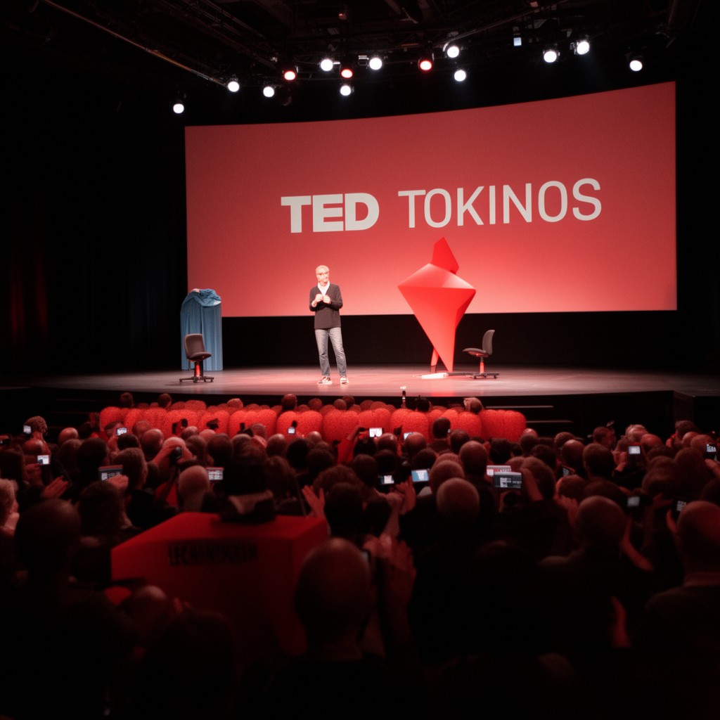 AI-generated illustration of TED conferences