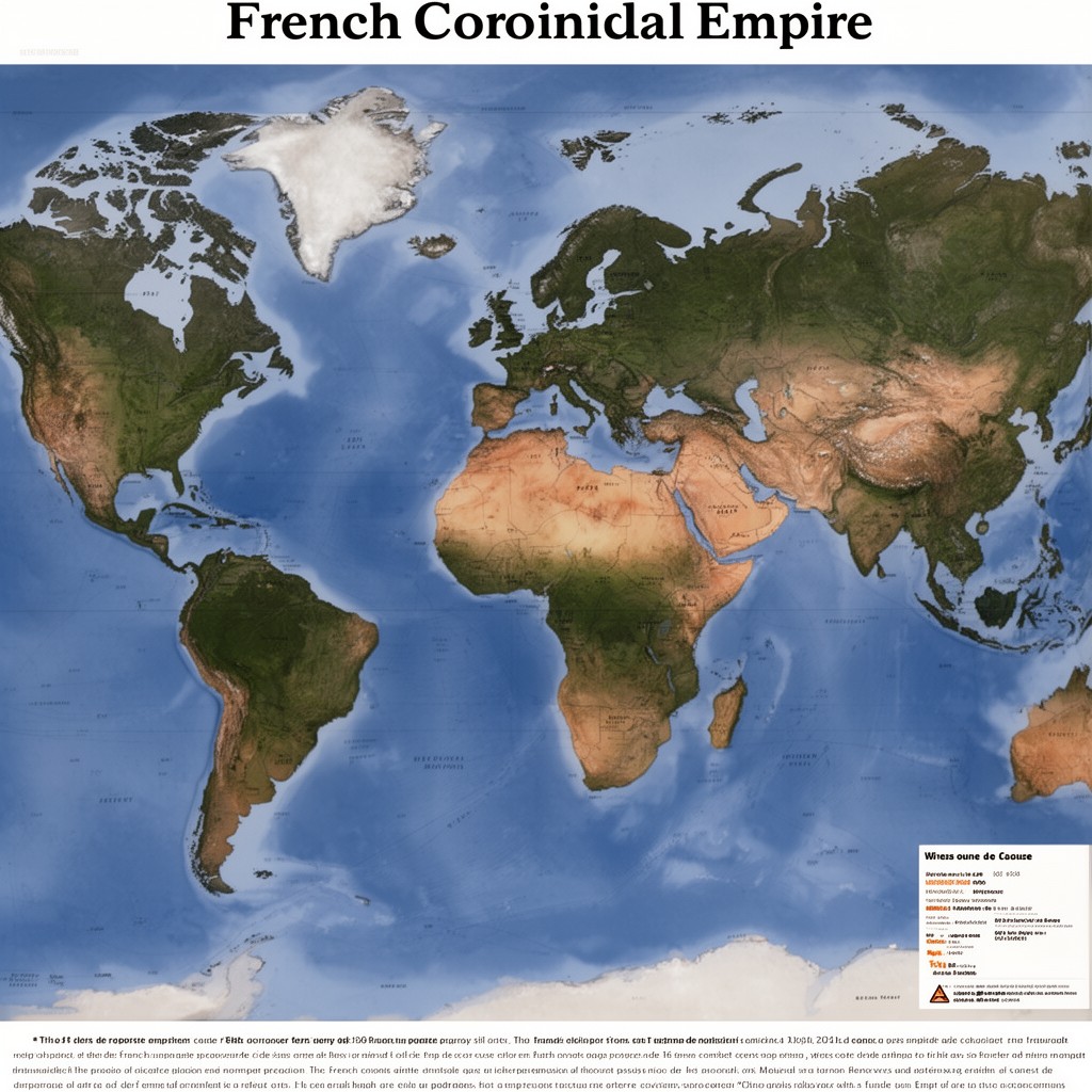 AI-generated illustration of French colonial empire