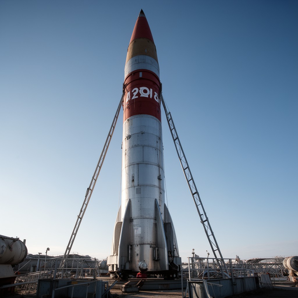AI-generated illustration of R-7 Semyorka rocket