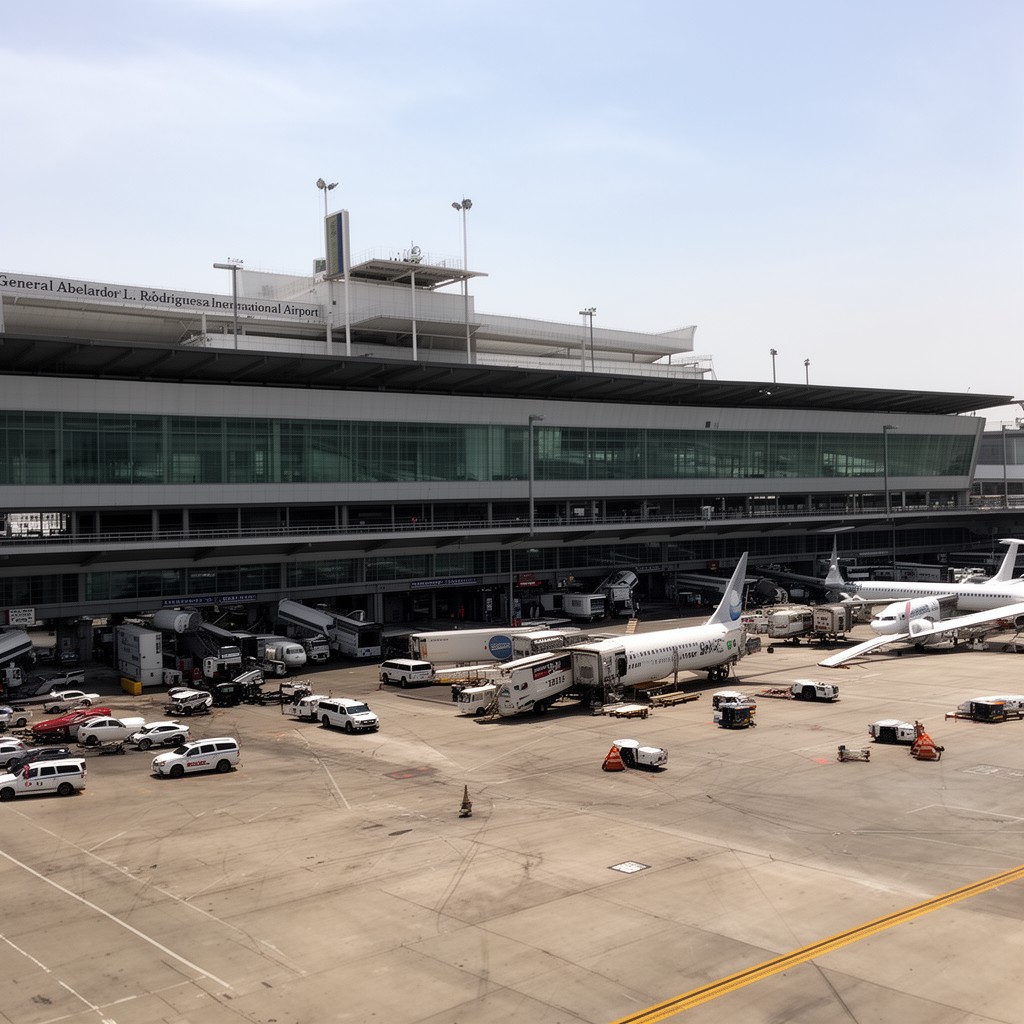 AI-generated illustration of General Abelardo L. Rodríguez International Airport