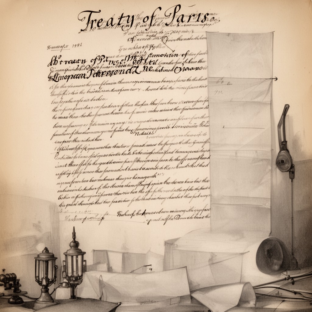 AI-generated illustration of Treaty of Paris