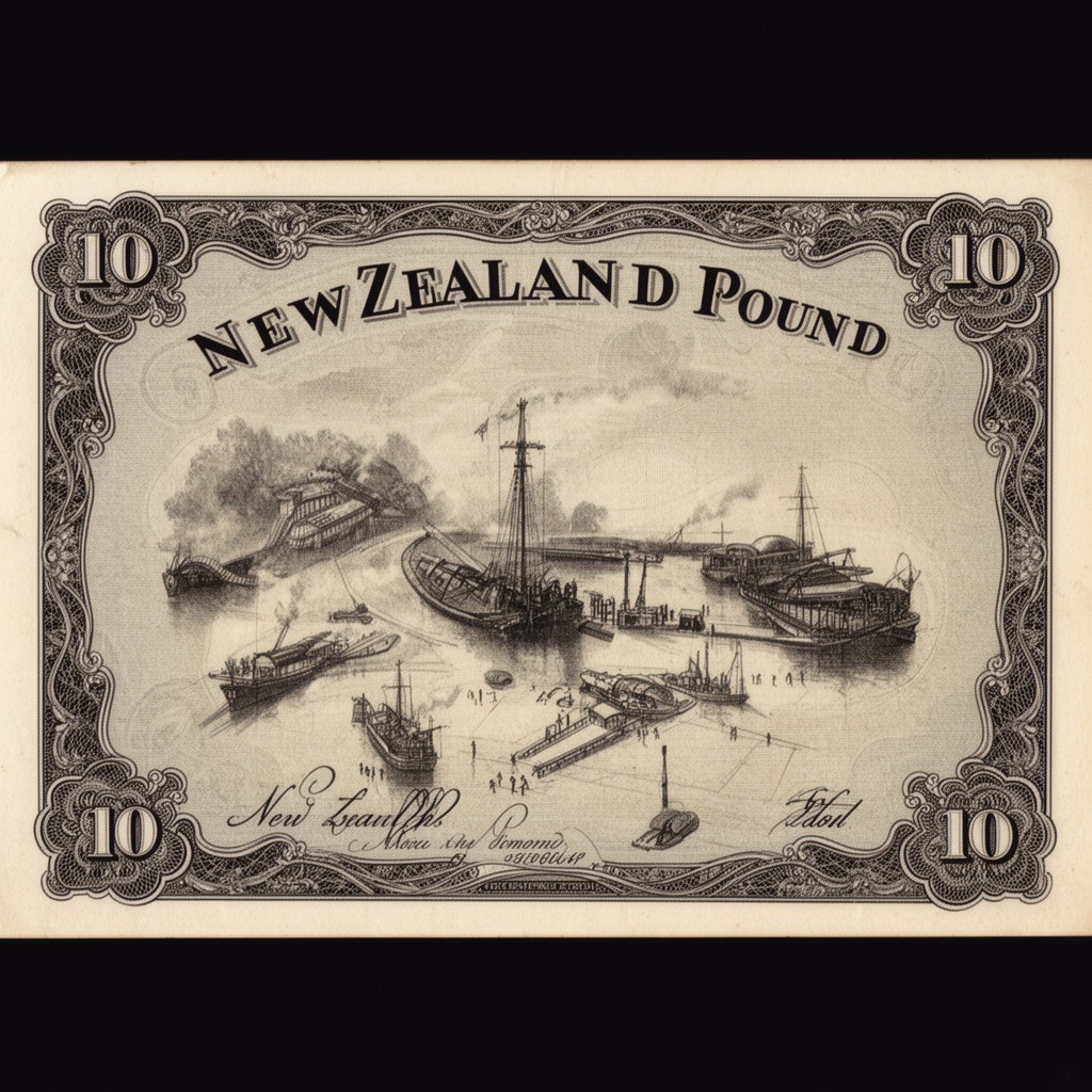 AI-generated illustration of New Zealand pound