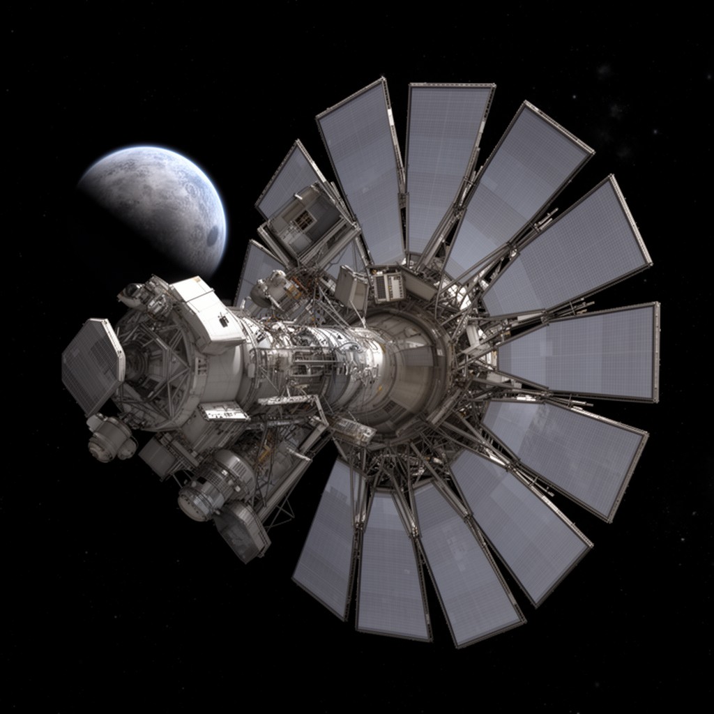 AI-generated illustration of Lunar Gateway