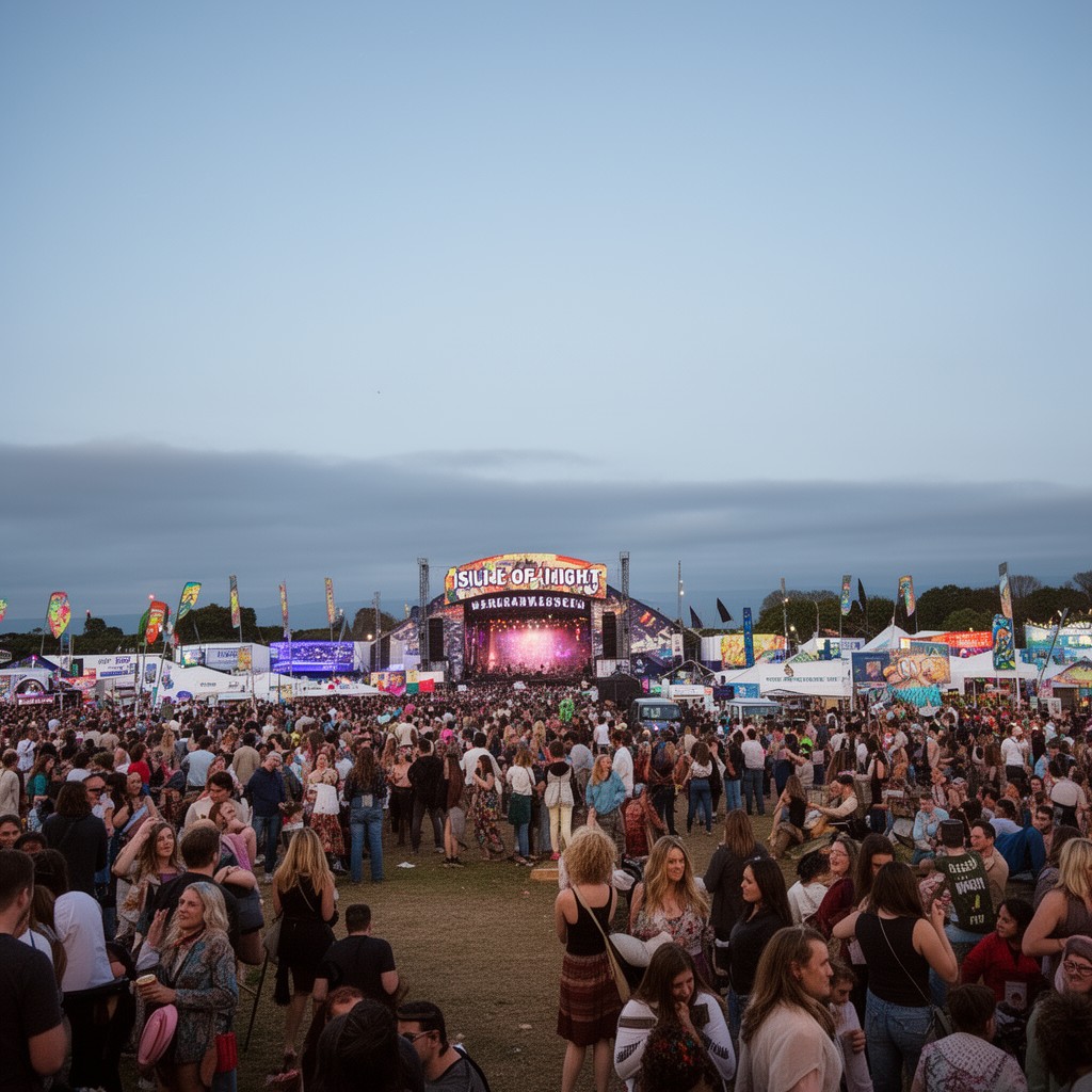 AI-generated illustration of Isle of Wight Festival