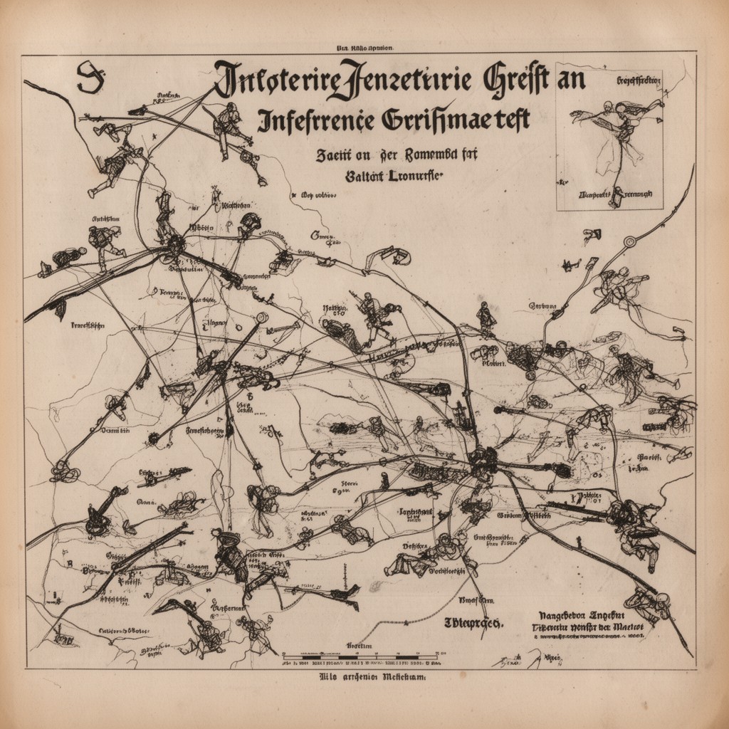 AI-generated illustration of Infanterie greift an