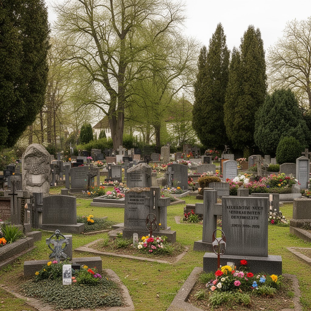 AI-generated illustration of Herrlingen cemetery