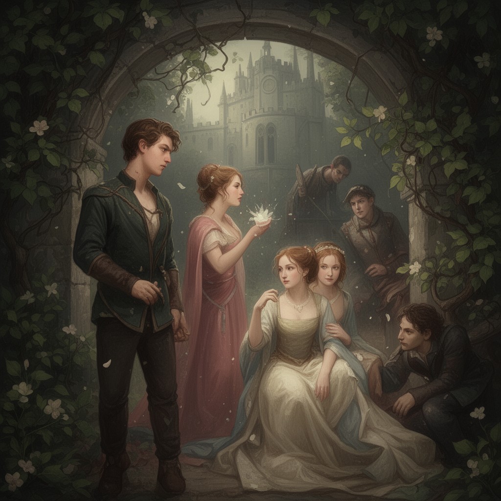 AI-generated illustration of Romeo and Juliet