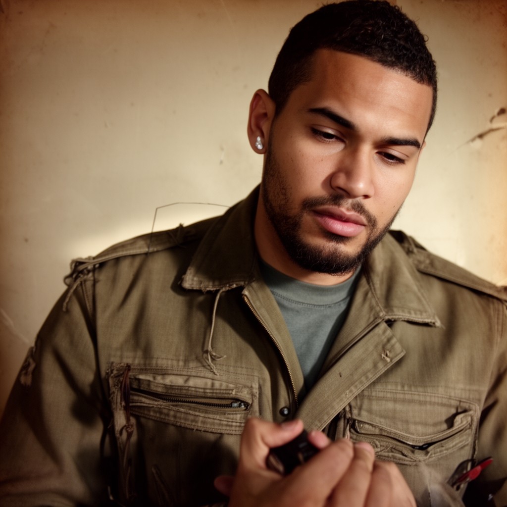 AI-generated illustration of Chris Brown